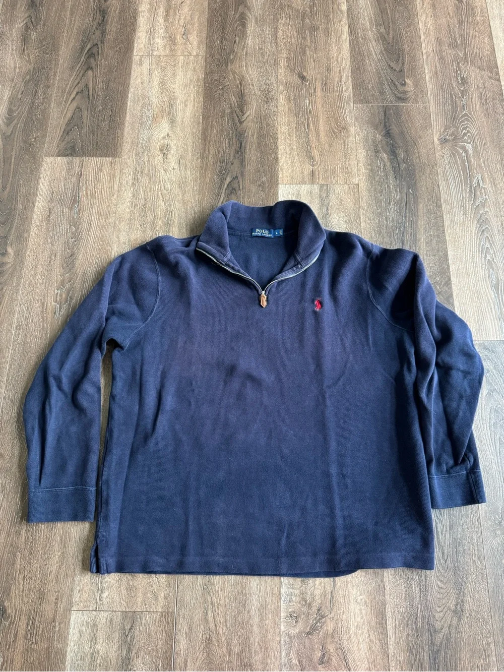 Polo by Ralph Lauren Navy Quarter-Zip Pullover Sweater Men’s Size Large